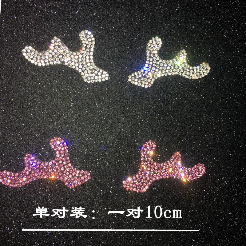 Cat Ear and Paw Rhinestone Car Stickers, 3D Bling Body Decals - view 12