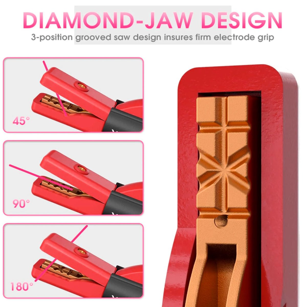 300A Pure Copper Welding Clamp, Non-Slip, Stable, Insulated, Anti-Scalding Welding Handle Clamp, Industrial-Grade Thickened Copper Core Welding Machine Clamp, Suitable for Manual Arc Welding/Field Welding