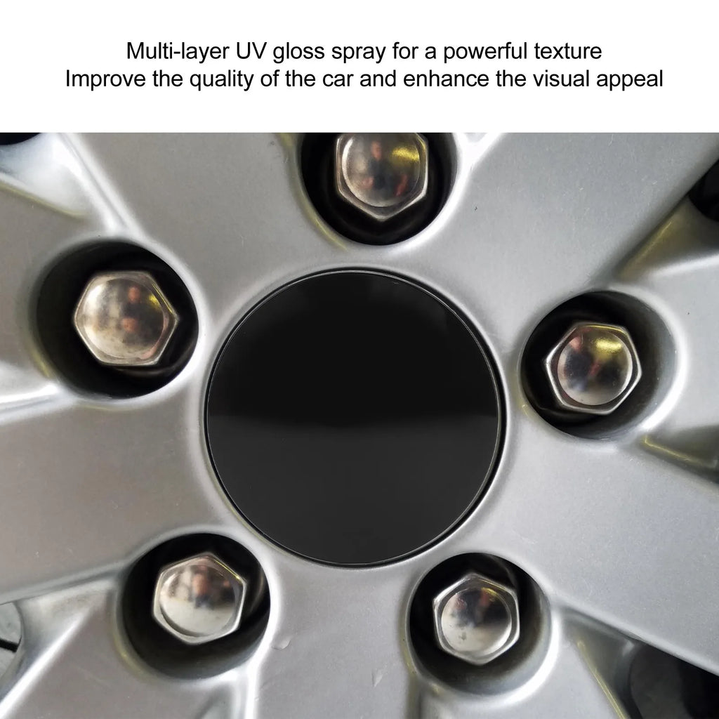 60mm Universal Wheel Center Caps with Iron Ring, 4-Pack - image 3