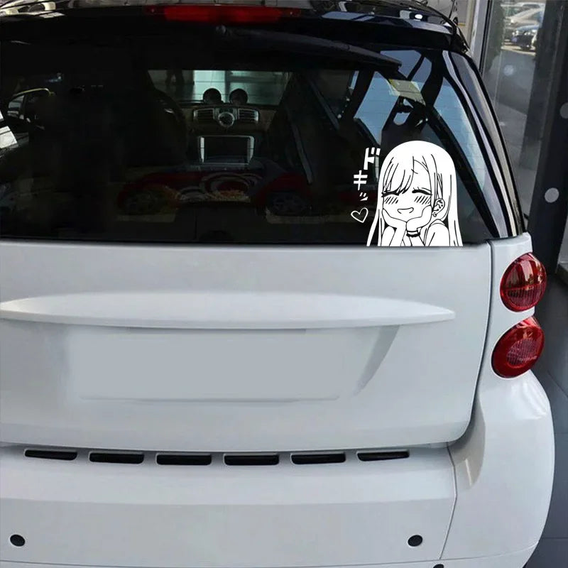 18 x 17cm Anime Girl JDM Car Sticker, Bumper and Window Vinyl Decal - view 9