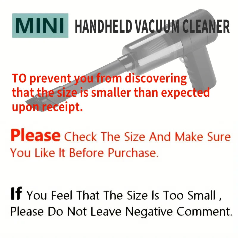 Small Mini Handheld Portable Car Vacuum Cleaner Multifunctional for Inside the Car