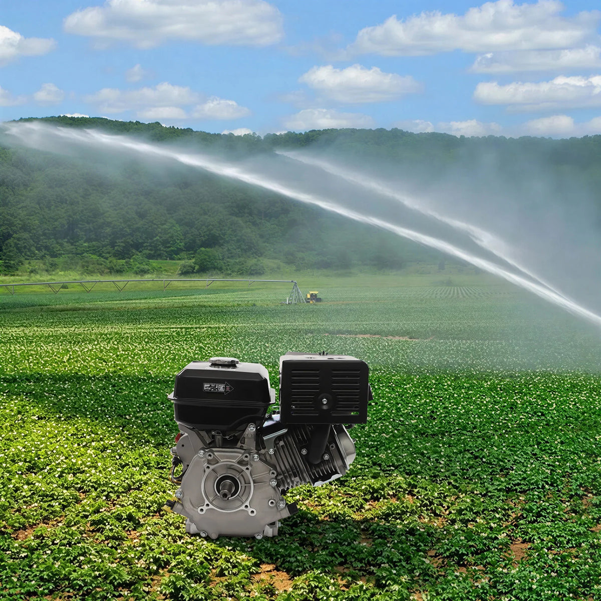 420cc 15HP Gas Engine, 4-Stroke OHV, Pull Start