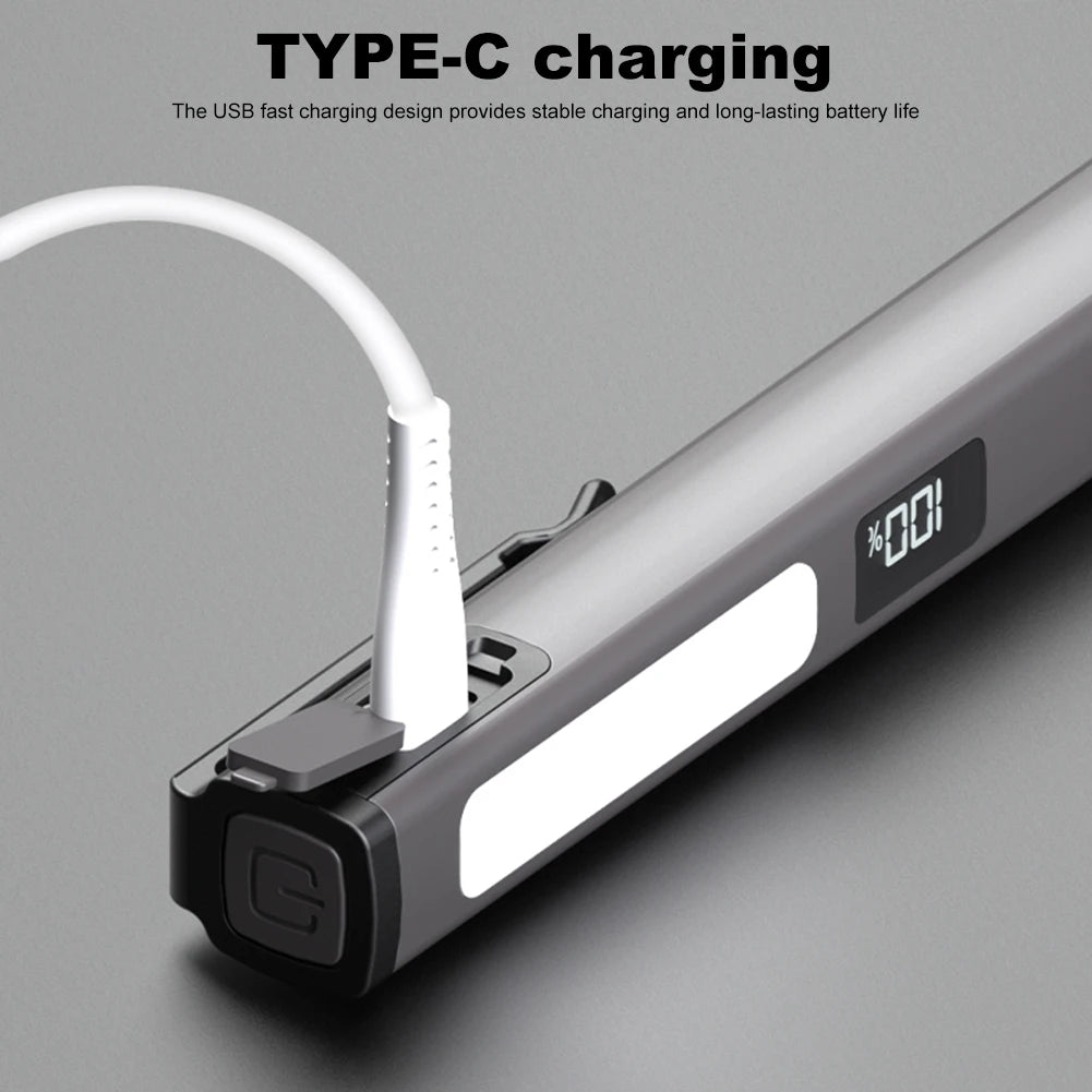 LED Portable Flashlight 150LM Medical Handy Pen Light with Pen Clip Nursing Flashlight USB Charging Work Inspection Flashlight