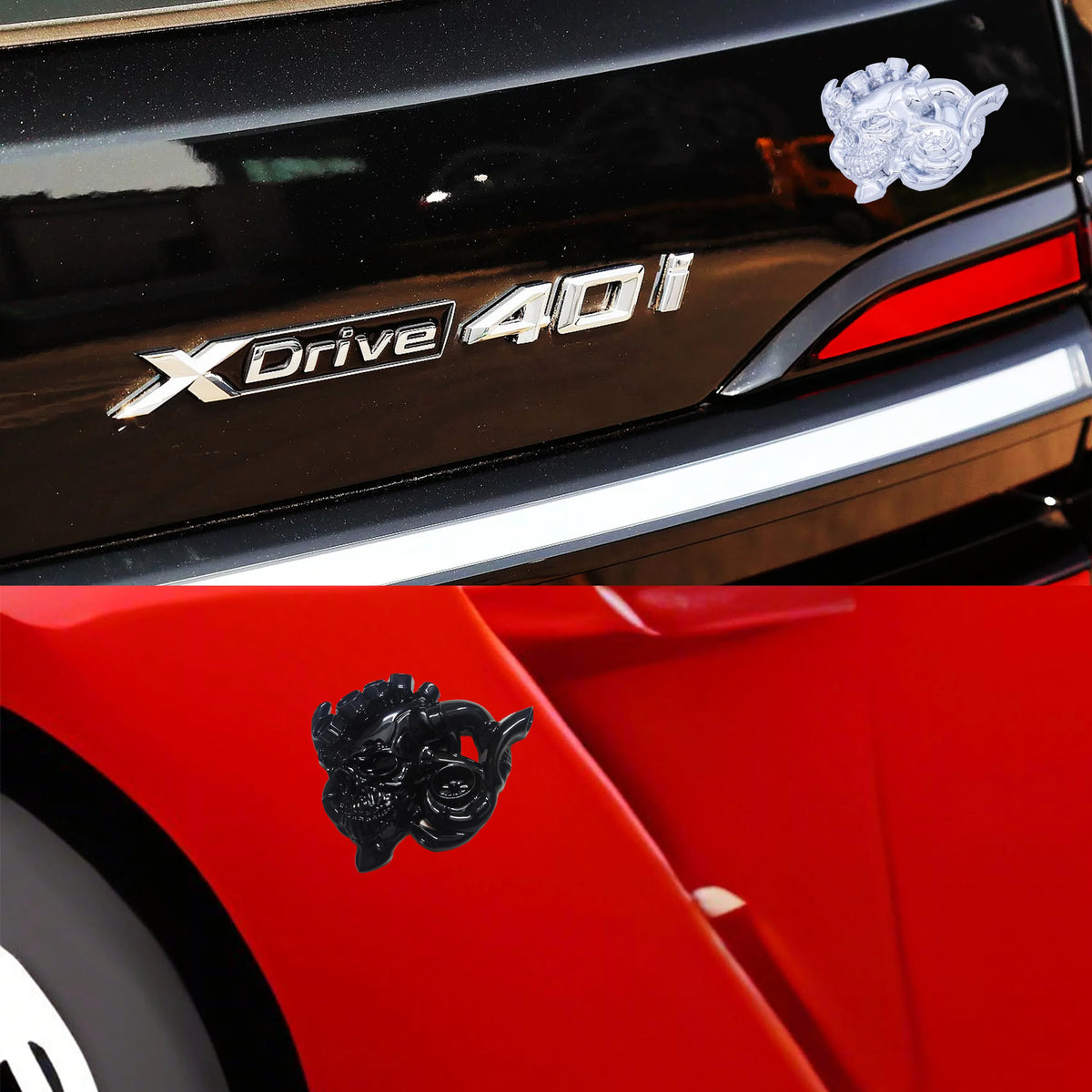 Metal Skull Fuel Tank Emblem Stickers for Motorcycles - view 5