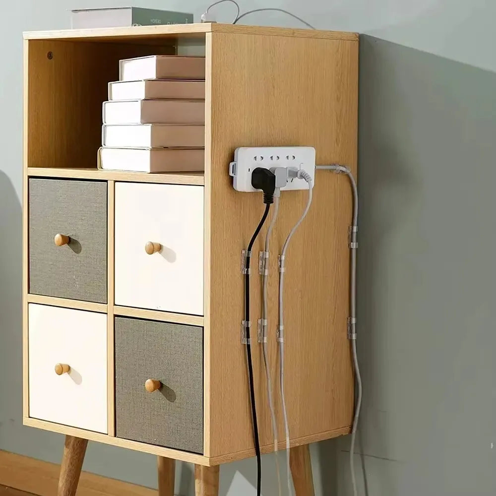 ABS Desktop Cable Organizer Clips – Cord Winder Holder