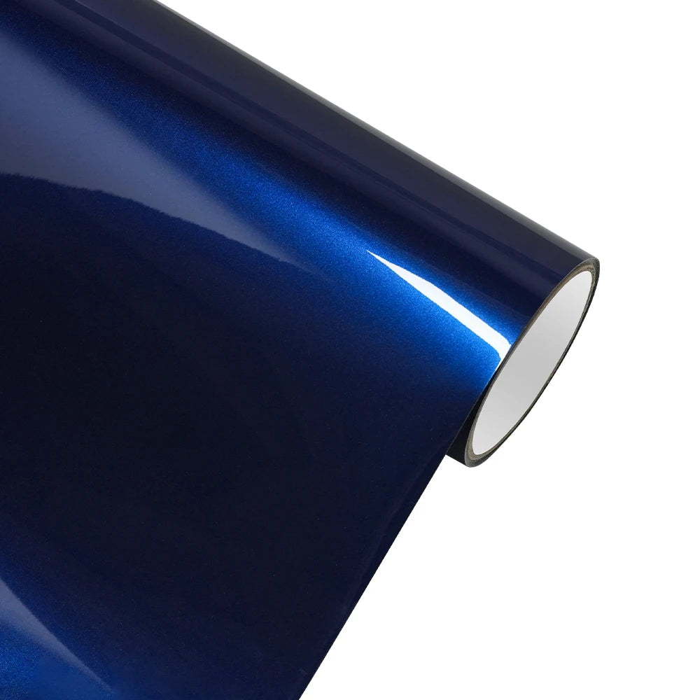 Gloss Metallic Blue Car Vinyl Wrap Film, Bubble-Free Color Change