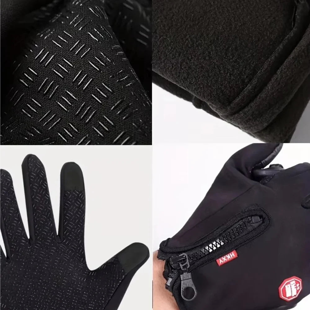 Winter Touchscreen Gloves – Windproof Non-Slip for Driving & Cycling
