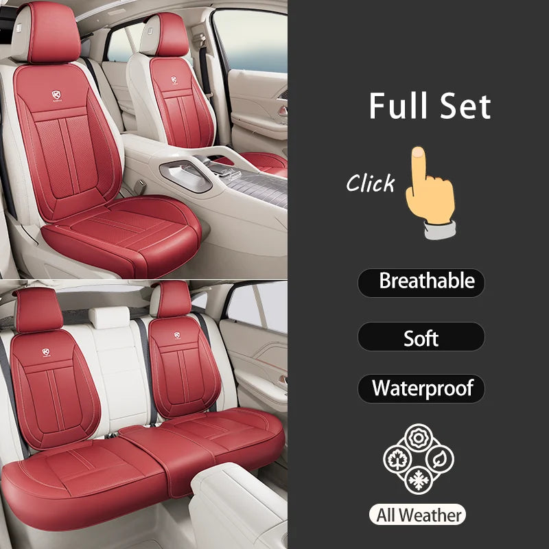Synthetic Leather Front Car Seat Cushion with Non-Slip Back