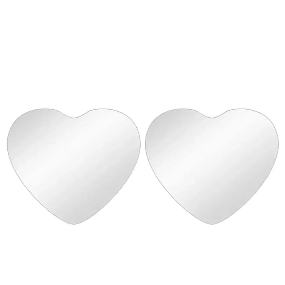 Heart Shaped Car Blind Spot Mirrors (2PCS) - Adjustable Convex Safety - image 6