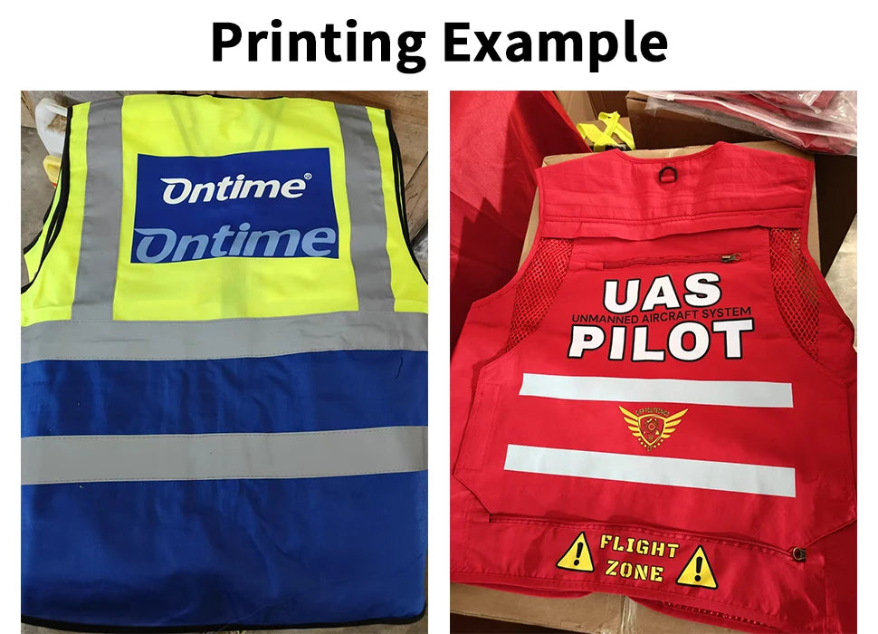 Custom Logo Two-Tone Work Vest with Pockets & Zipper - image 7