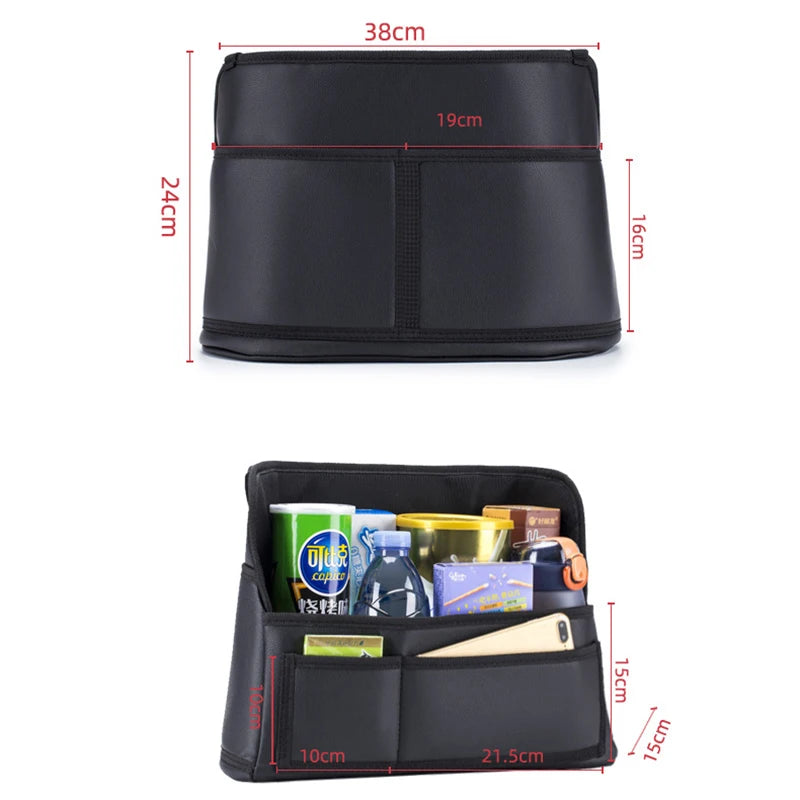 PU Leather Front Seat Gap Handbag Holder Organizer