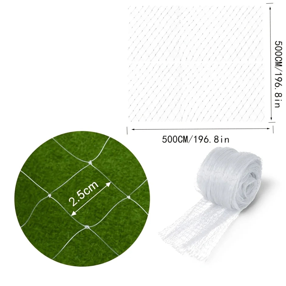 Extra-Strong Nylon Anti-Bird Garden Net – Reusable Plant Cover
