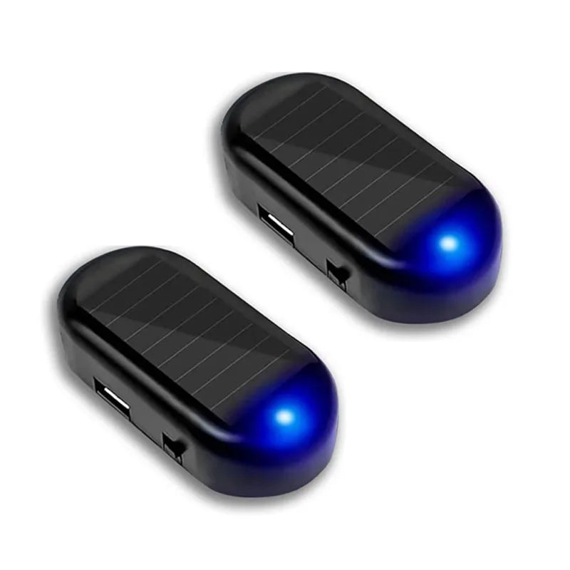 Solar Dummy Car Alarm Light, Flashing LED Anti-Theft Lamp, 1/2 Pcs