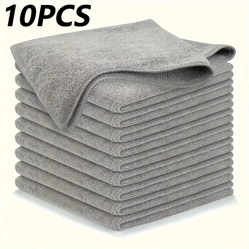 Thick Lint-Free Microfiber Cleaning Cloths for Car Windows, Reusable