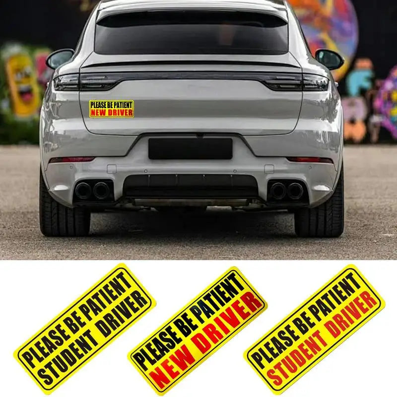 Reflective Student Driver Magnet Sign, Please Be Patient