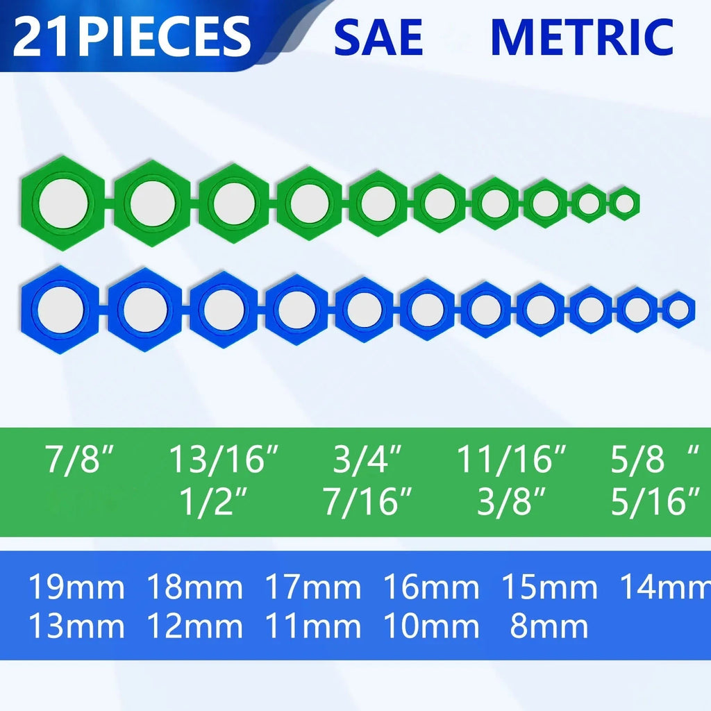 21-Piece Magnetic Socket Insertion Tool Kit – SAE & Metric
