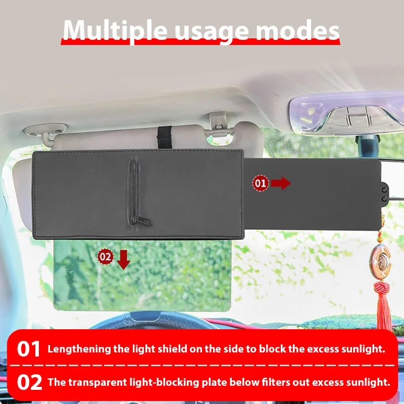 Universal Car Sun Visor Extender, Retractable Anti-Glare Shield