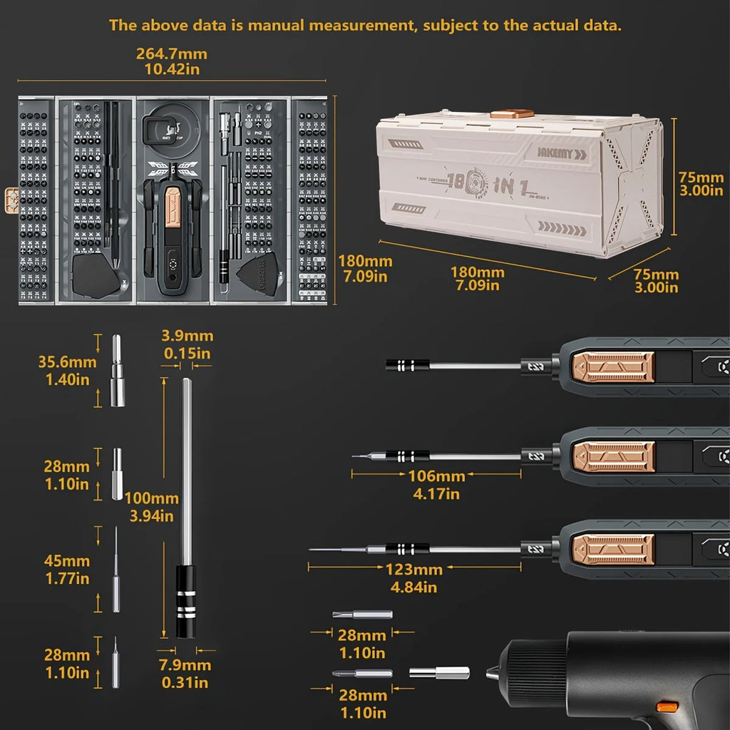 180-in-1 Precision Magnetic Screwdriver Set for Phone & PC Repair - image 4