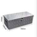 Heavy Duty Aluminum Truck Bed Tool Box Plate Tool Box with Side Handle and Lock Keys Storage Tool Box for PickupTruck Bed