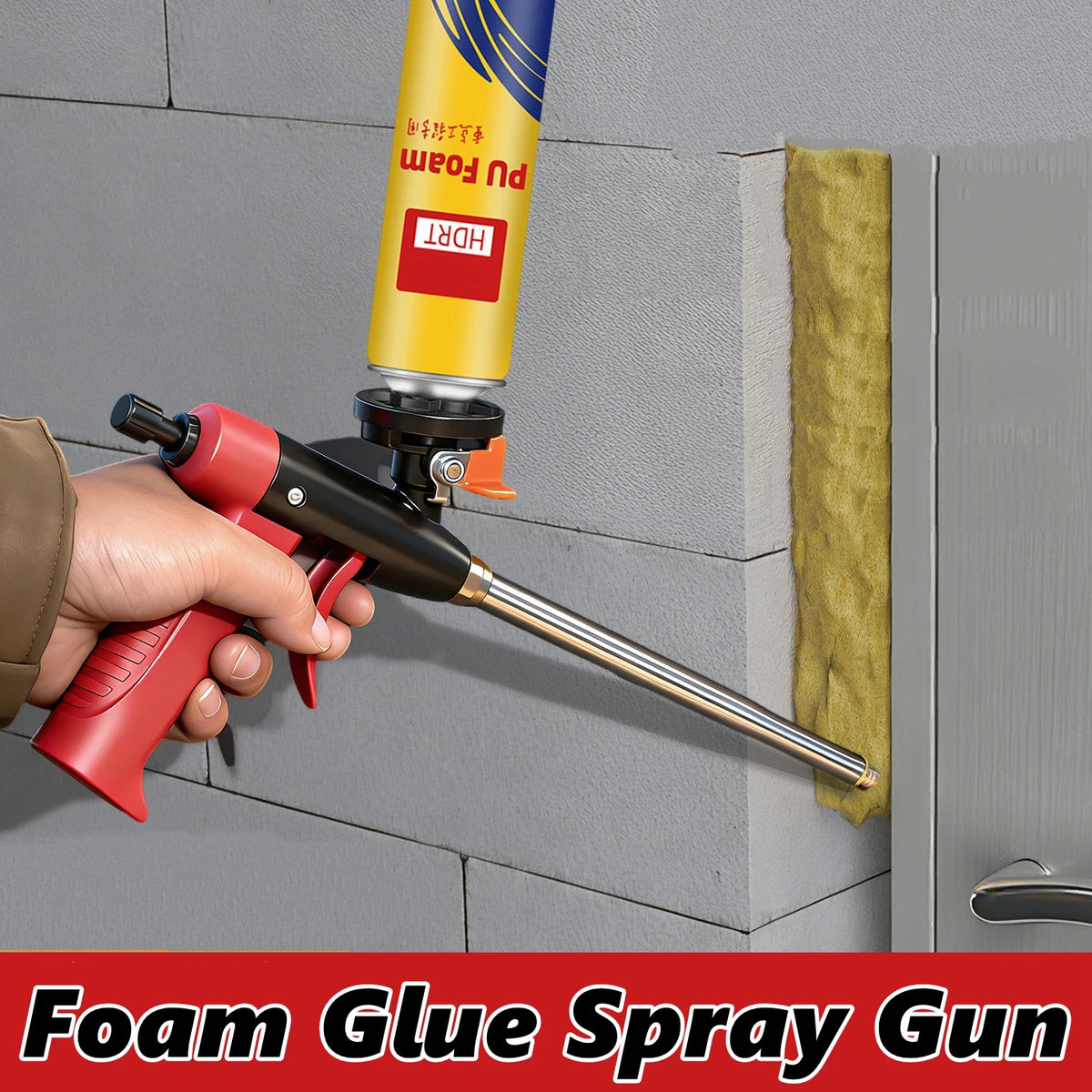PU foam glue spray gun, sealant and expanding foam applicator