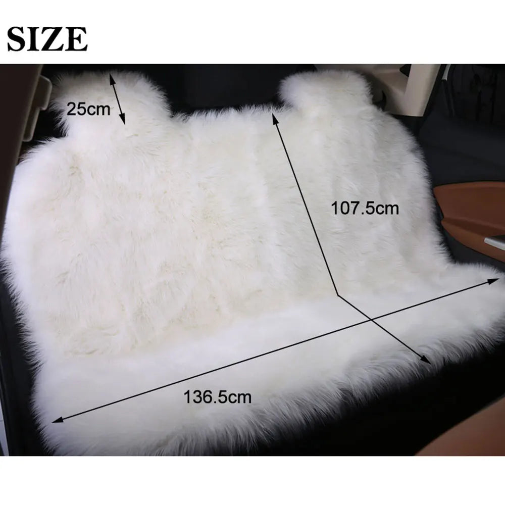 Faux Fur Plush Car Seat Cover, Universal Fit