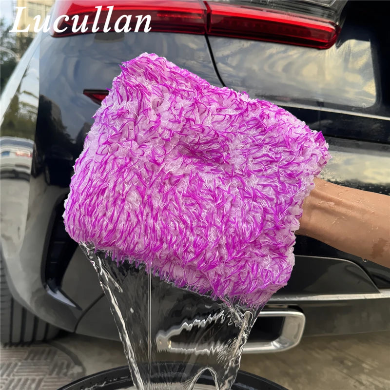 Microfiber Car Wash Pad with Side Opening, 7 x 8 Inch