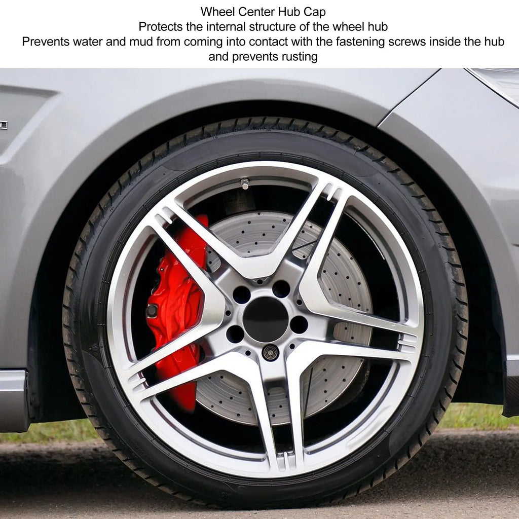 60mm Universal Wheel Center Caps with Iron Ring, 4-Pack - image 5