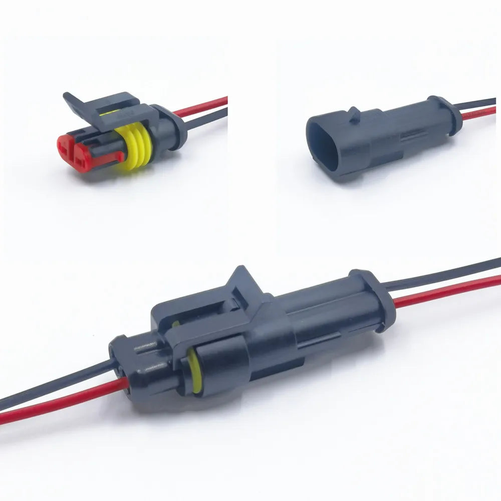 Sealed Automotive Wire Connectors, 1 to 4 Pin, Pre-Wired
