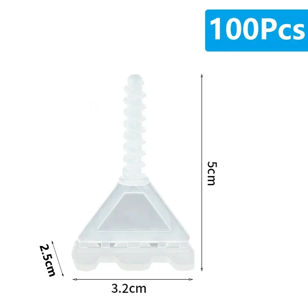 Spiral Tile Leveling System Clips & Wedges for Wall and Floor, 50-600 Pcs