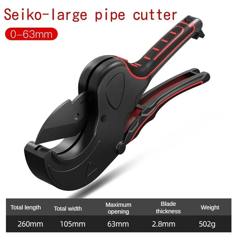 Pipe Cutter 32–75mm – Ratchet Scissors for PVC/PPR Pipes