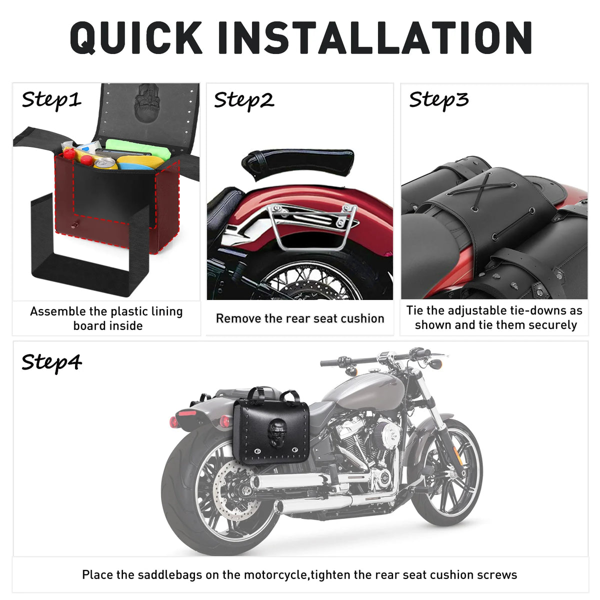 20L Saddle Side Bag for Honda Shadow Aero 750 - image 3