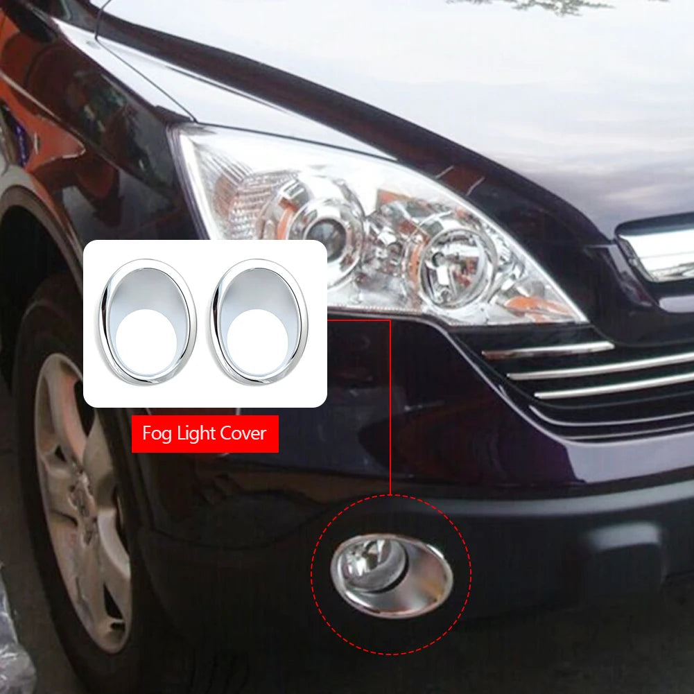 Chrome Fog Light Trim Covers for Honda CR-V 2007-2009 - image 2
