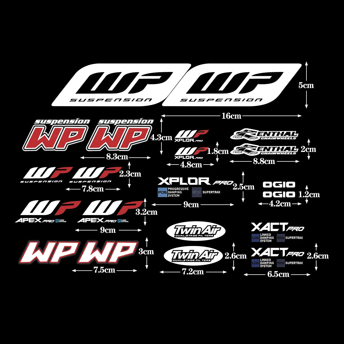Reflective Motorcycle Fork and Windshield Sticker Set for Dirt Bikes