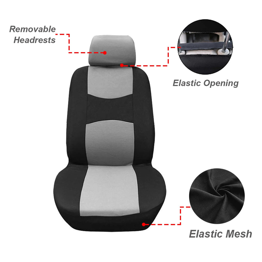 Universal Polyester Car Seat Cover Set, 4 or 9 Pieces