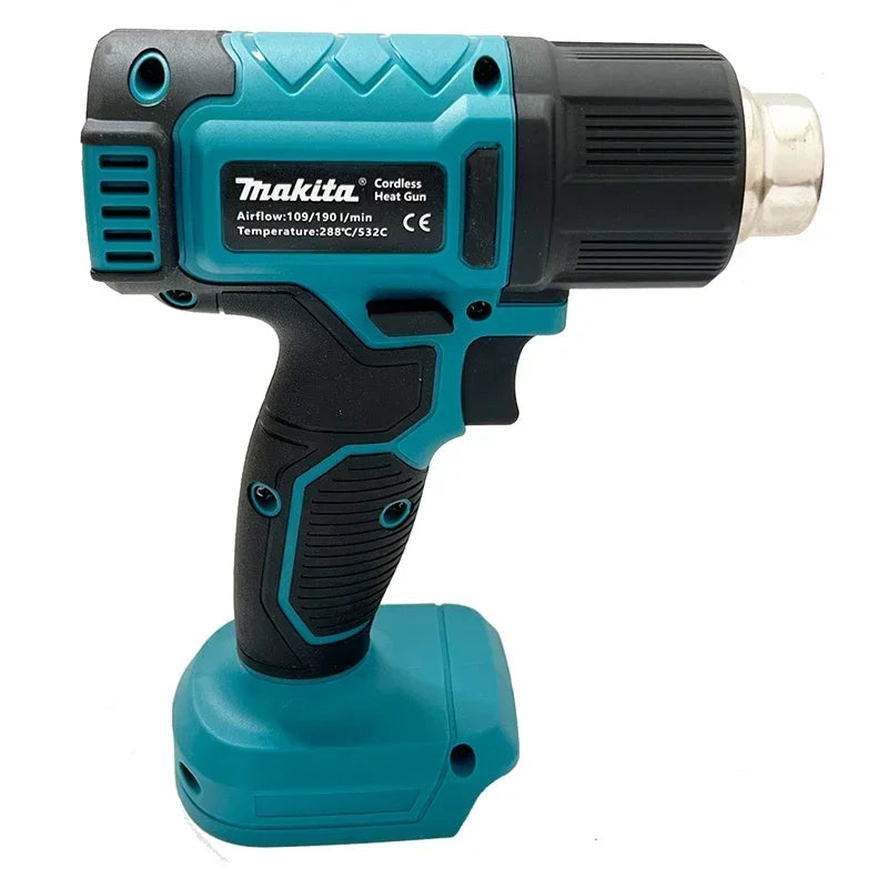 Industrial Handheld Cordless Heat Gun, Adjustable Temperature Hot Air Gun, 18V Battery Compatible
