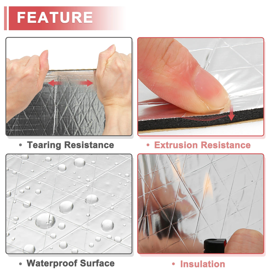 Sound deadening foam roll 4mm, 40x420cm acoustic insulation mat, around 18 square feet