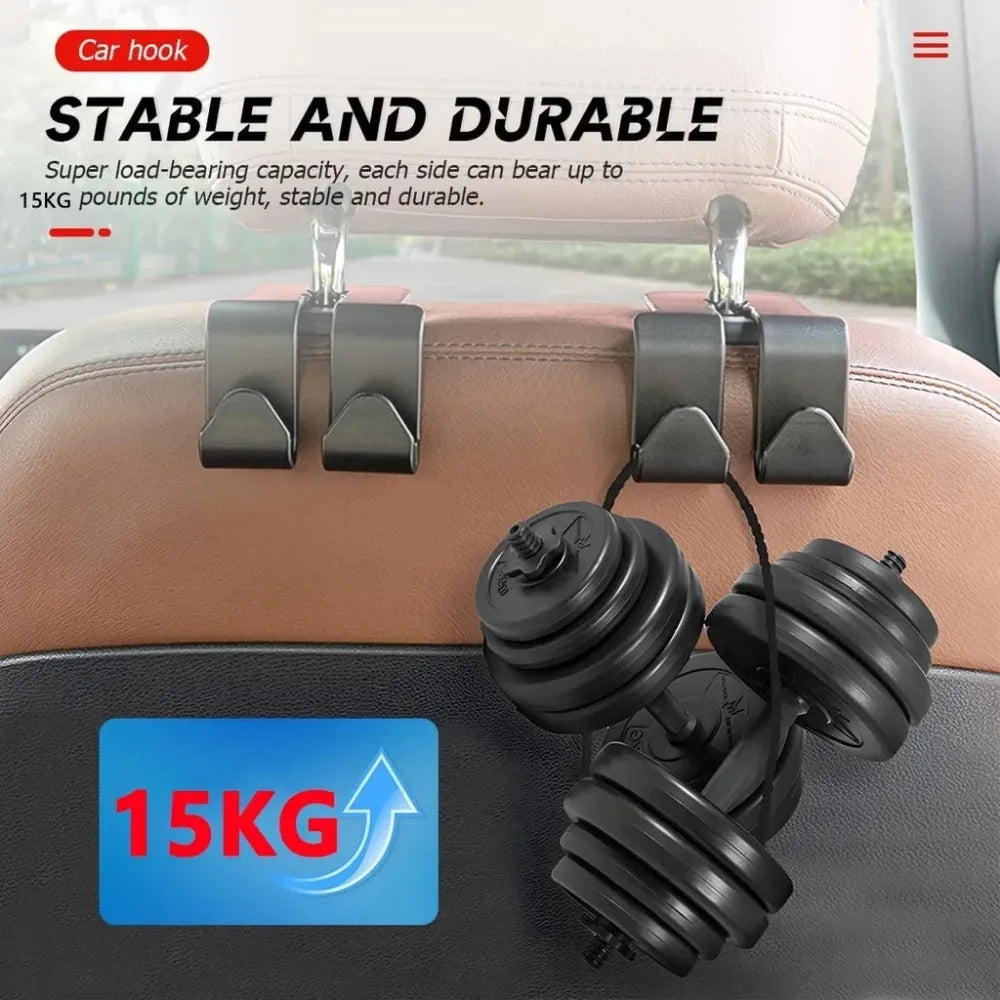 Universal Car Seat Headrest Hook Organizer - 4 Pack - image 5
