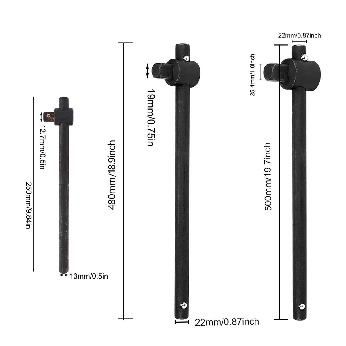 Sliding T Handle Socket Wrench Breaker Bar Heavy Duty Steel Sliding T handle Wrench Steel T handle Wrench T handle Socket Wrench
