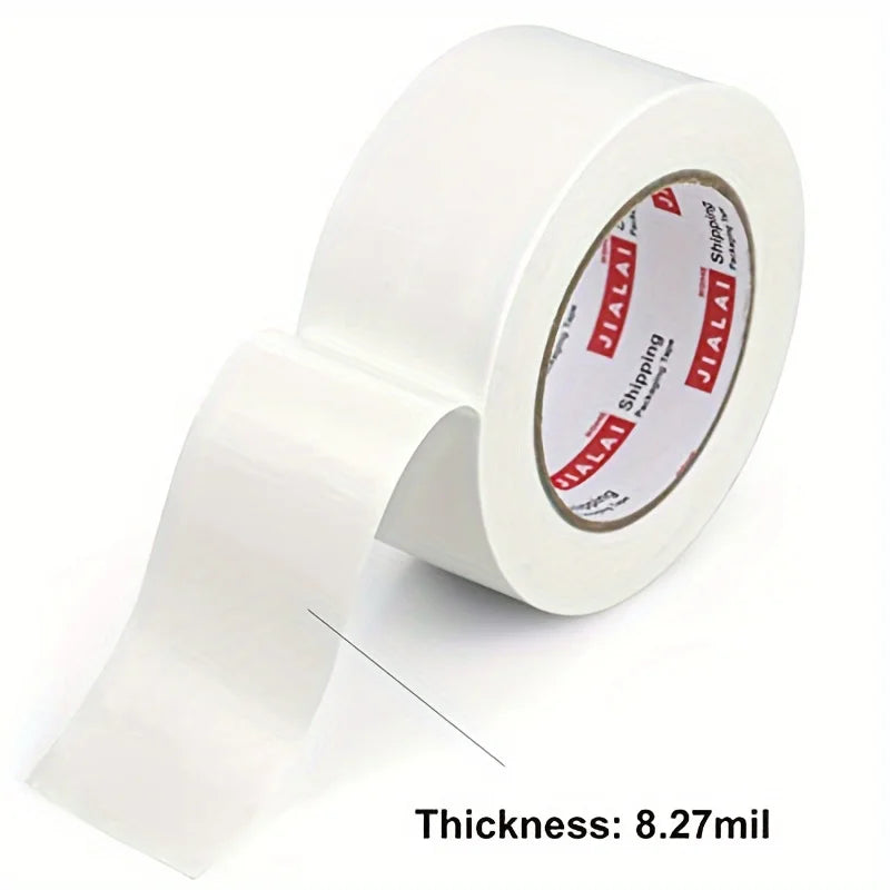 Heavy Duty White Duct Tape, 2 Inches X 10 Yards, 8.27 Mil Thickness, Strong, Flexible, No Residue, for Repairs, Industrial