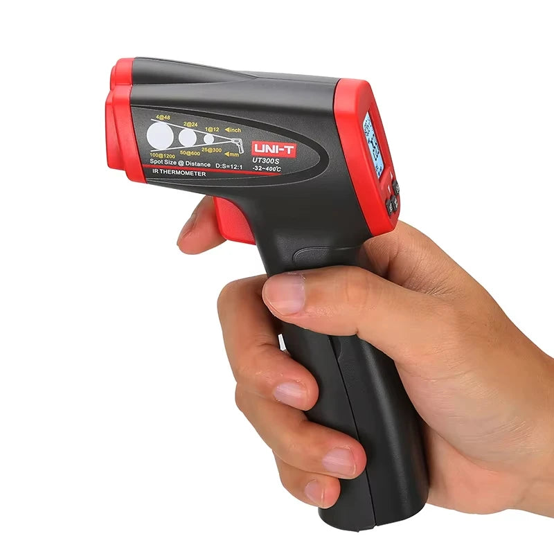 UT300S Infrared Digital Thermometer, Industrial Non-Contact Digital Temperature Gun Measurement Device