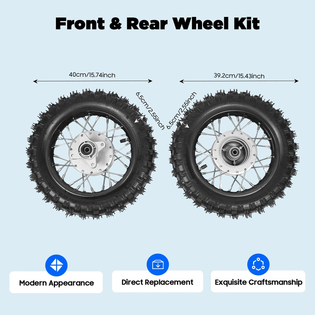 2.5-10 Dirt Bike Wheel Set with Sprocket for CRF50 & KLX110