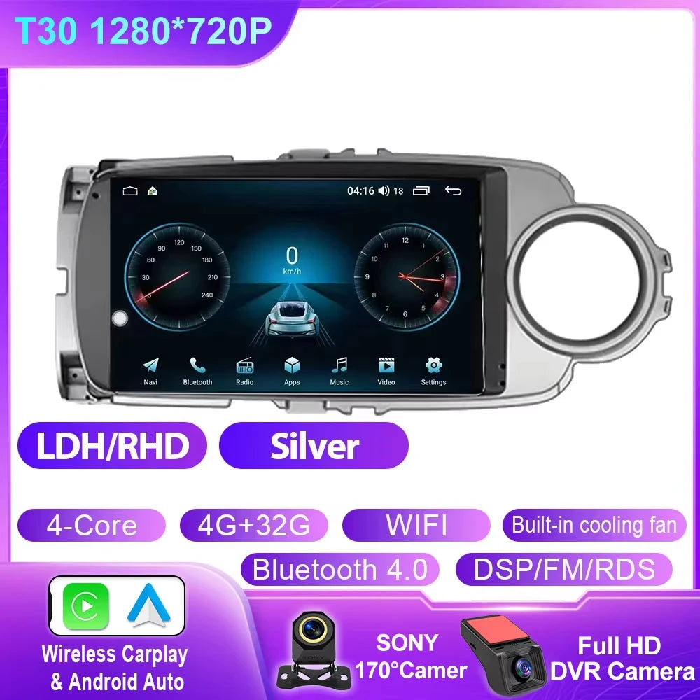 Toyota Yaris 2012-2017 Android Car GPS Radio Bluetooth - image 9