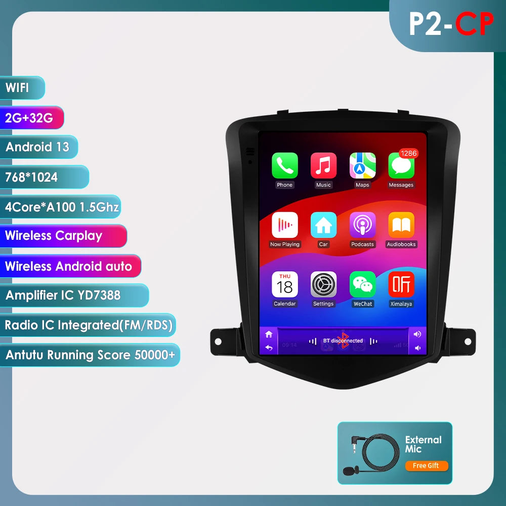 9.7" Android Car Radio for Chevrolet Cruze 2008-2012 GPS CarPlay - image 9