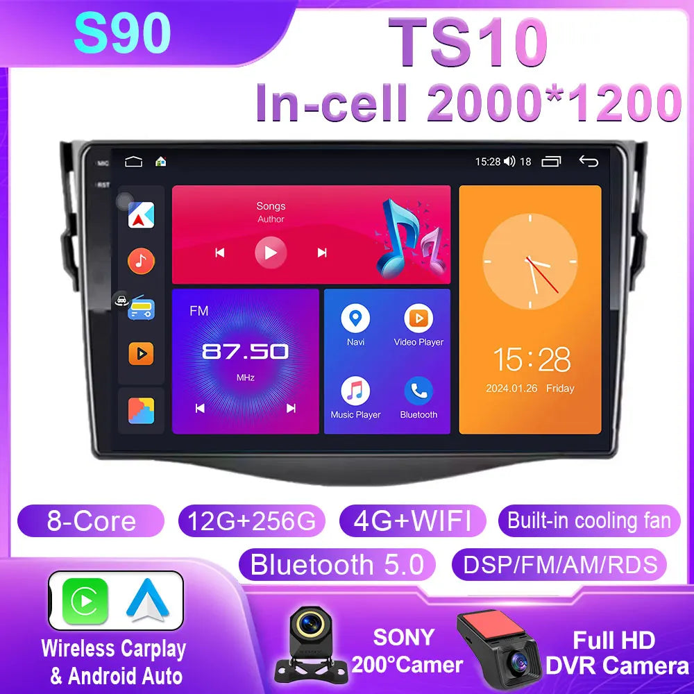 9-Inch Touchscreen Toyota RAV4 Android GPS Carplay Stereo 2005-2013 - image 8