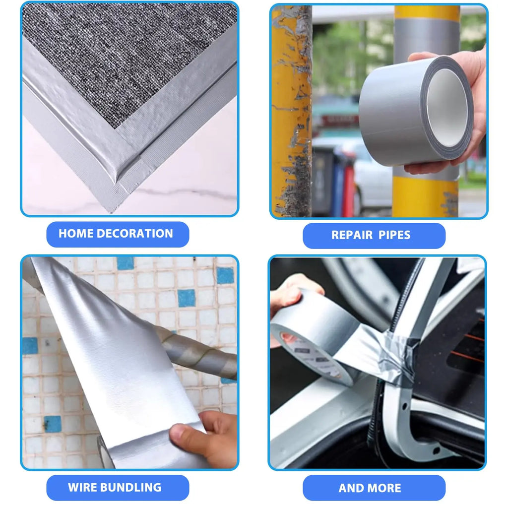Silver Heavy-Duty Waterproof Duct Tape – Tear by Hand