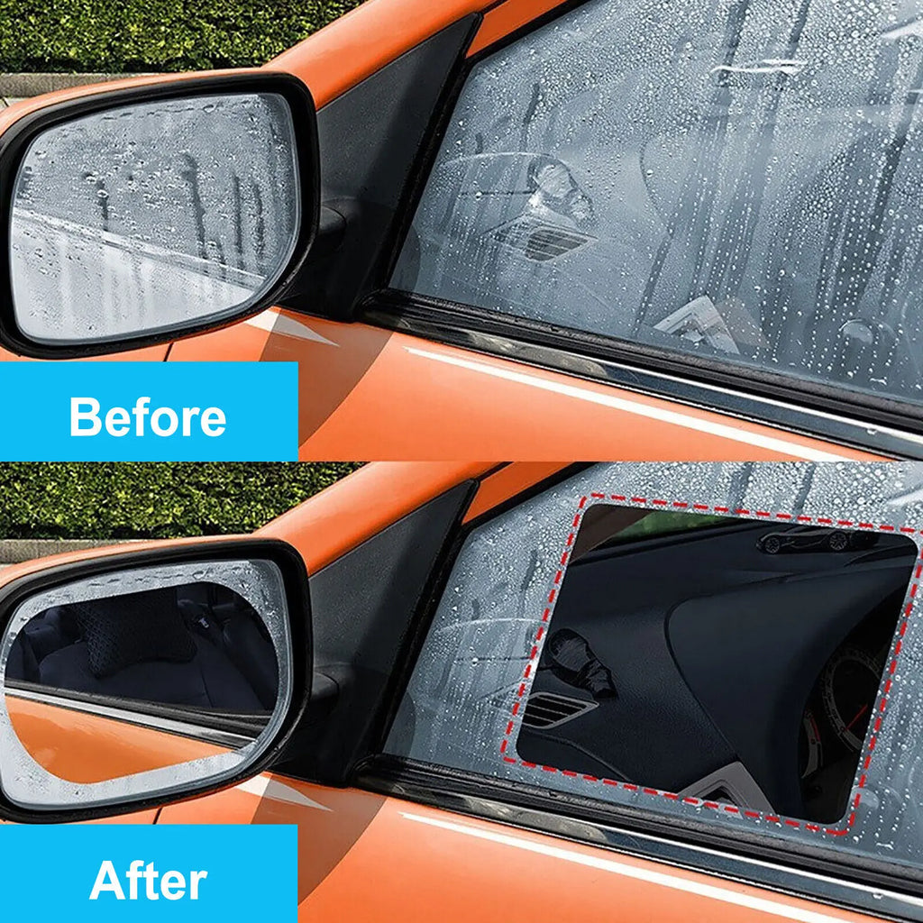 Anti-Fog Rainproof Mirror Film for Car Side Mirrors & Windows, 4 Pcs