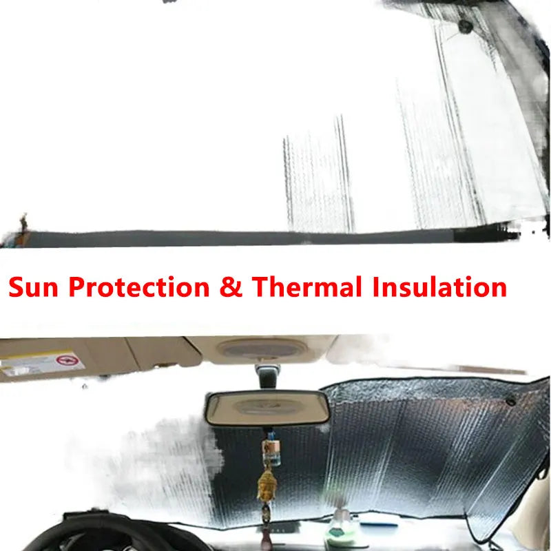 Foldable Windshield Sun Shade, 140 x 70 or 130 x 60 cm