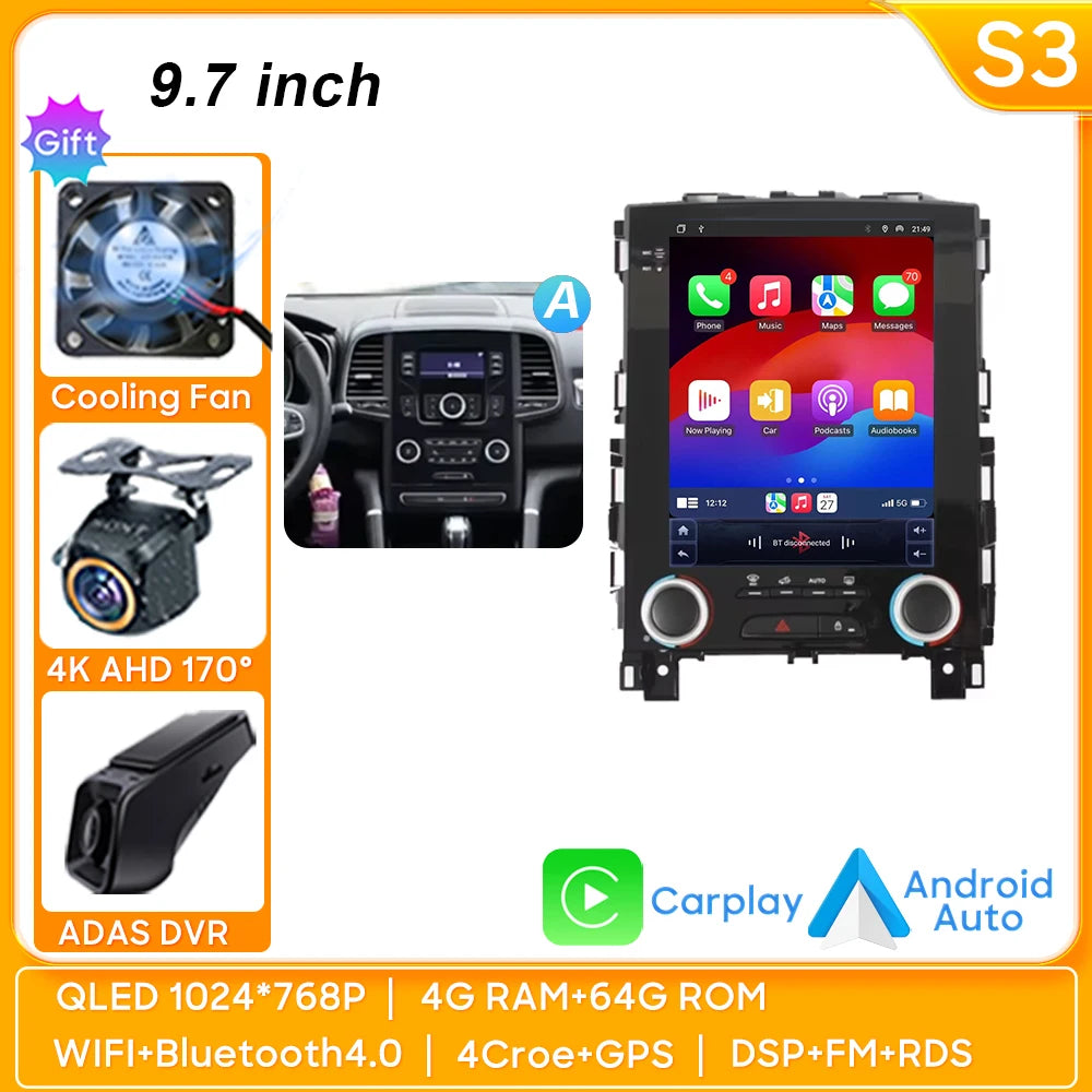9.7" Android Auto Car Stereo for Renault Koleos Megane Talisman - image 14