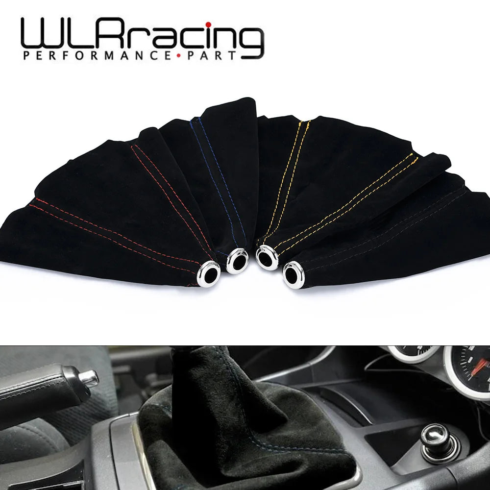 Universal Manual Shift Boot Cover, Suede or PU with Colored Stitch