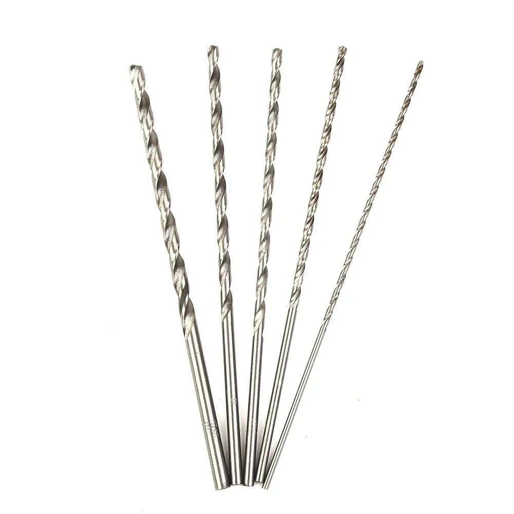 5Pcs Extra Long HSS Drill Bit Set 150mm Length 2mm 3mm 3.5mm 4mm 5mm Twist Drill Bits for Wood Aluminum Plastic